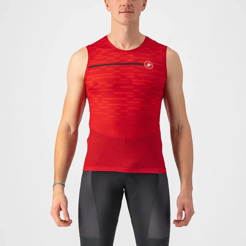 Castelli Insider Men's Sleeveless Jersey - Dark Red