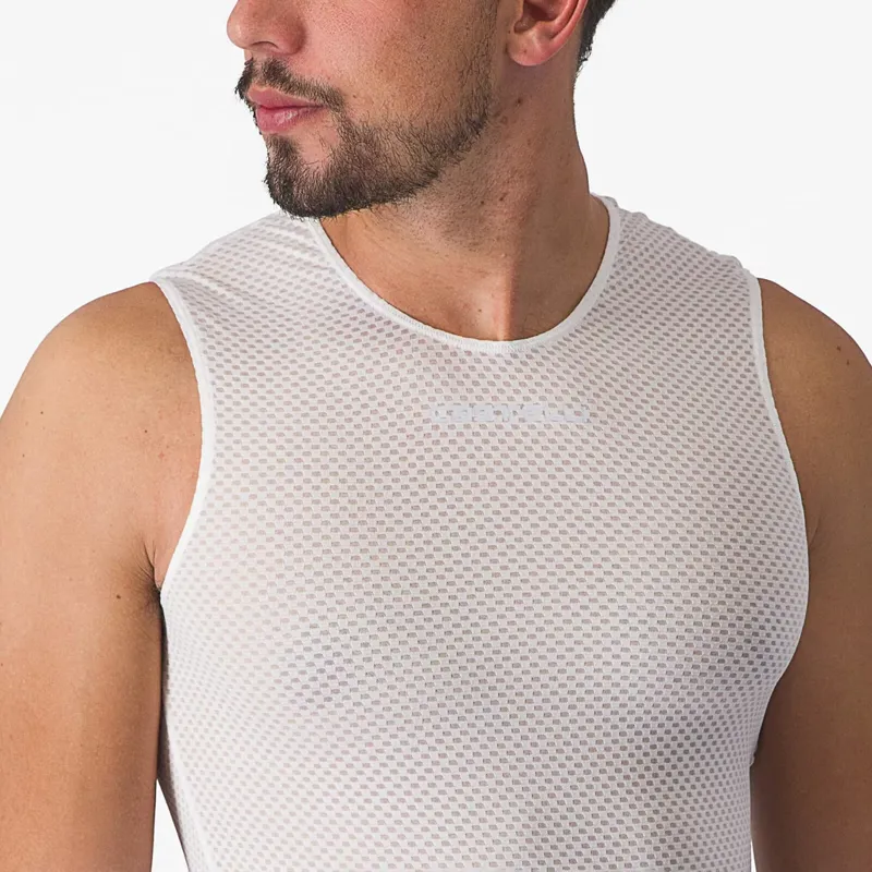 Castelli Pro Mesh 2.0 Sleeveless Men's Base Layer - White-2