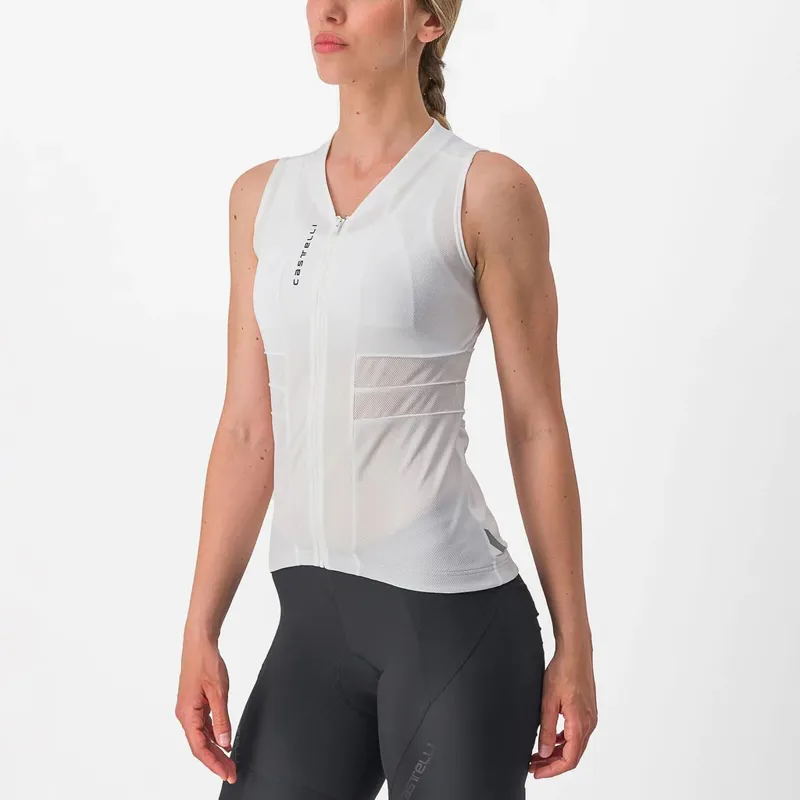 Castelli Anima 4 Sleeveless Women's Jersey - Ivory/Light Black