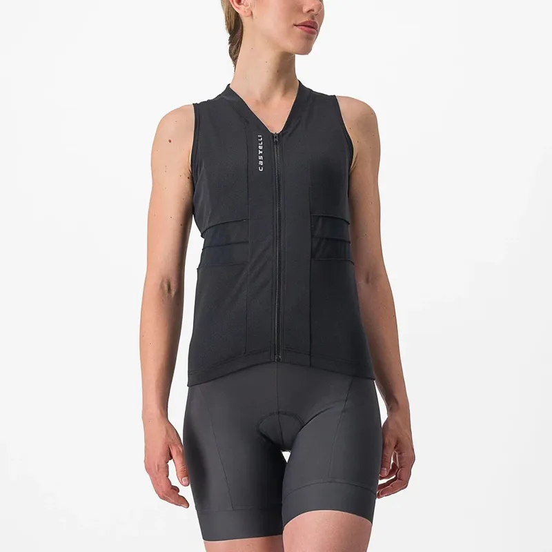 Castelli Anima 4 Sleeveless Women's Jersey - Light Black/Ivory