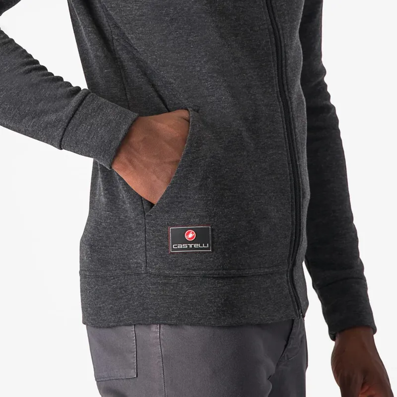 Castelli Milano 2 Men's Full Zip Fleece - Dark Grey-3