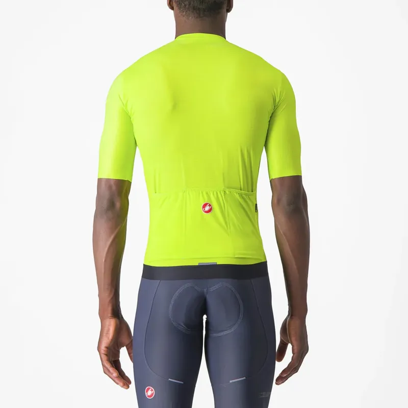 Castelli Espresso Men's Short Sleeve Jersey - Electric Lime - Medium-1