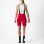 Castelli Espresso DT Women's Bib Shorts - Rich Red