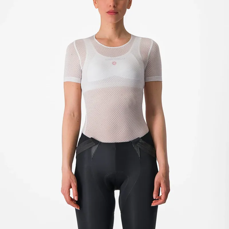 Castelli Pro Mesh Women's Short Sleeve Base Layer - White
