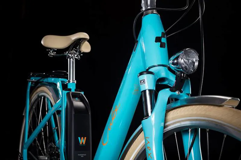 Cube Elly Ride Hybrid 400 2019 Womens Electric Bike - Aqua/Orange-1