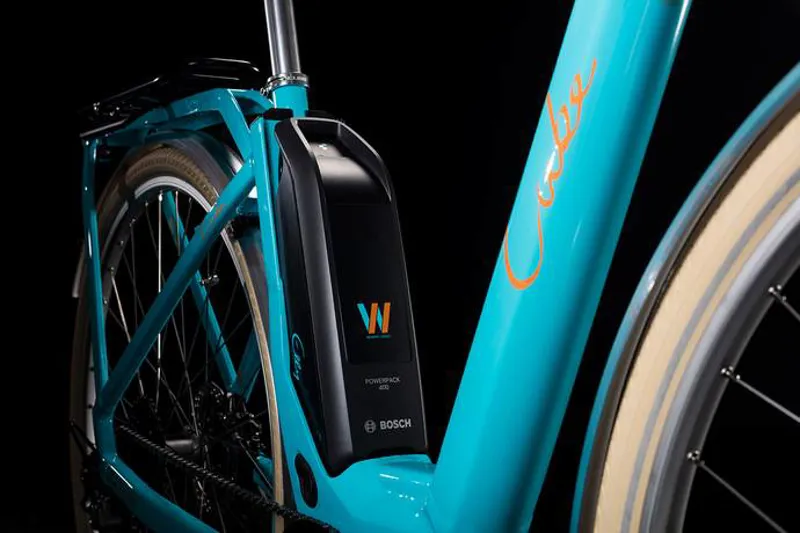 Cube Elly Ride Hybrid 400 2019 Womens Electric Bike - Aqua/Orange-4