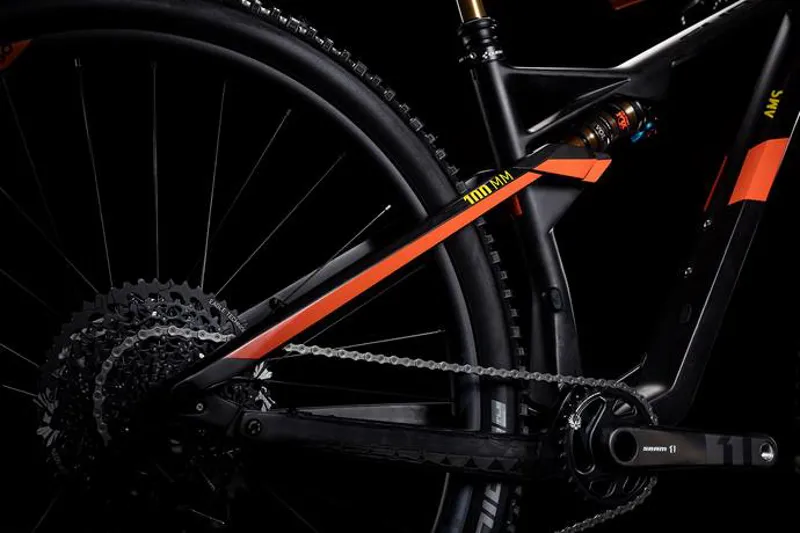 Cube AMS 100 C:68 TM 29 2019 Full Suspension MTB Bike - Grey/Orange-1