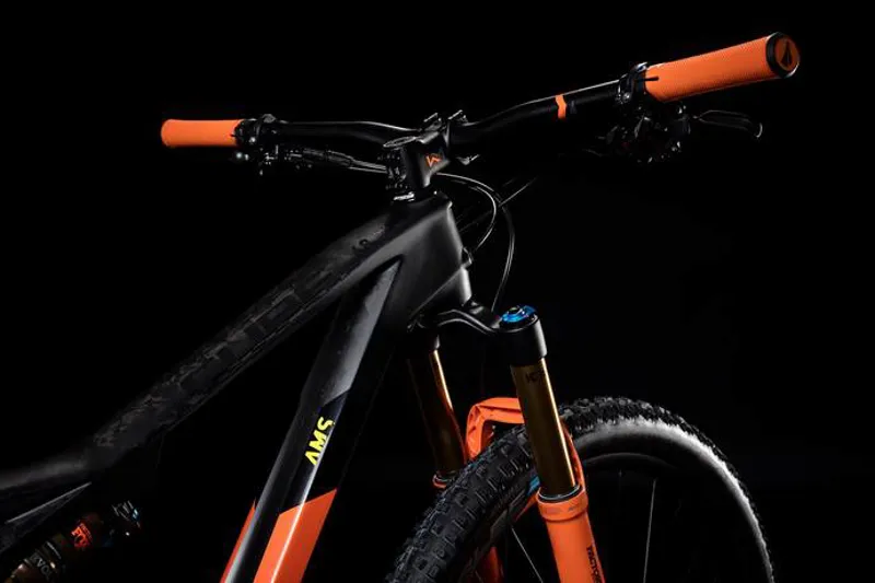 Cube AMS 100 C:68 TM 29 2019 Full Suspension MTB Bike - Grey/Orange-3