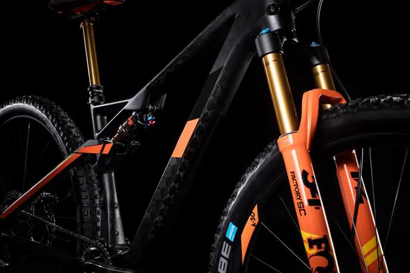 Cube AMS 100 C:68 TM 29 2019 Full Suspension MTB Bike - Grey/Orange-4