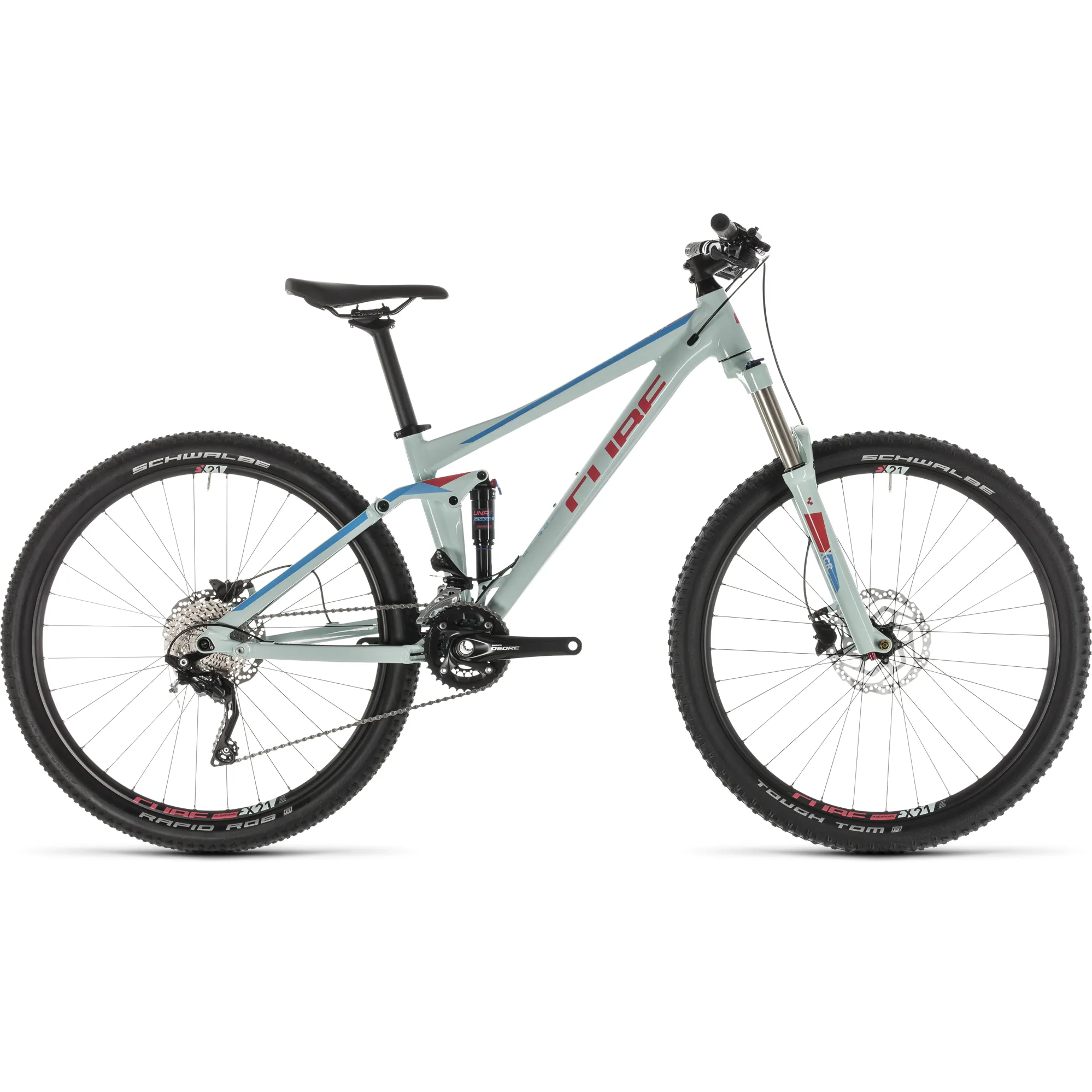 Cube Sting WS 120 EXC 29er 2019 Womens Full Sus MTB Lightblue Coral