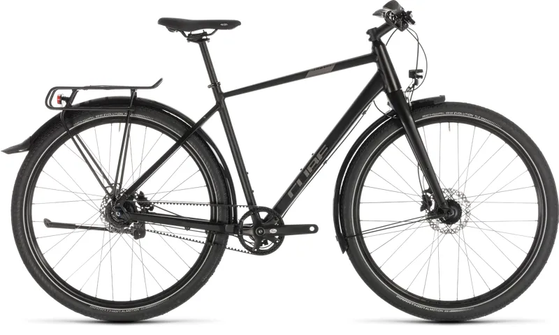 Cube Travel Pro 2019 Hybrid Bike - Black/Brown