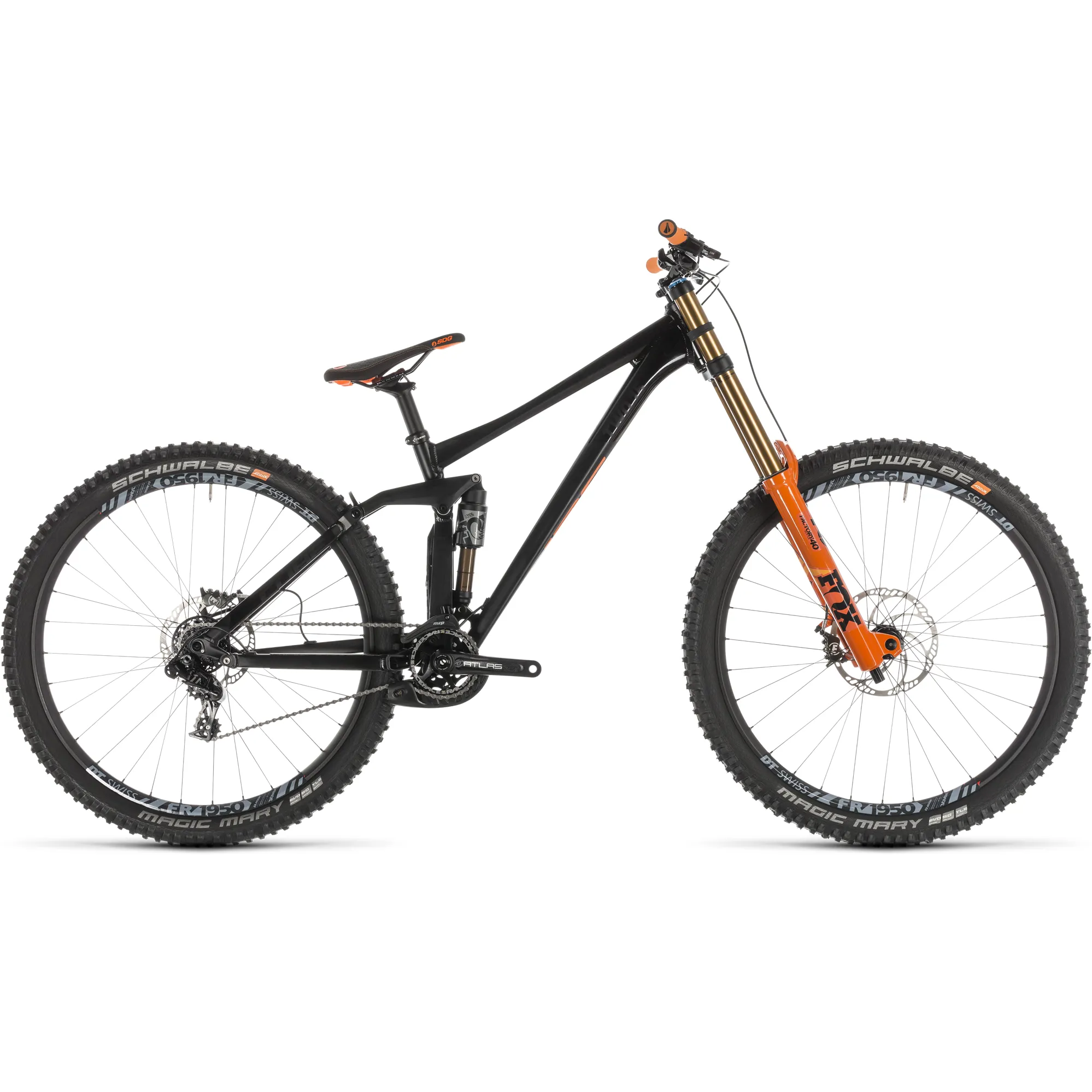 Cube Two15 SL 29er 2019 DH Full Suspension MTB Bike Black Orange