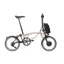 Brompton C Line Explore 2024 Mid 12-Speed Electric Folding Bike - Dune Sand