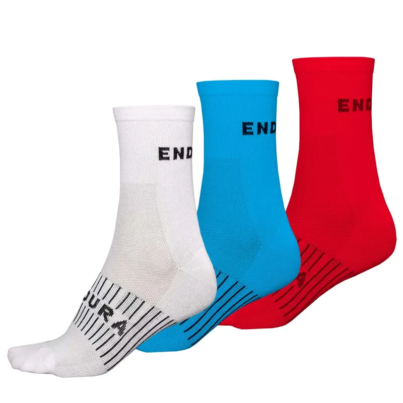 Endura Triple Pack Coolmax Race Socks - Multi