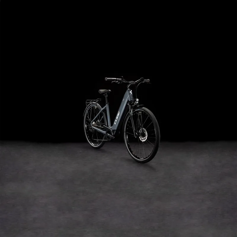 Cube Touring Hybrid One 500 Easy Entry 2024 Electric Bike - Grey/White-1