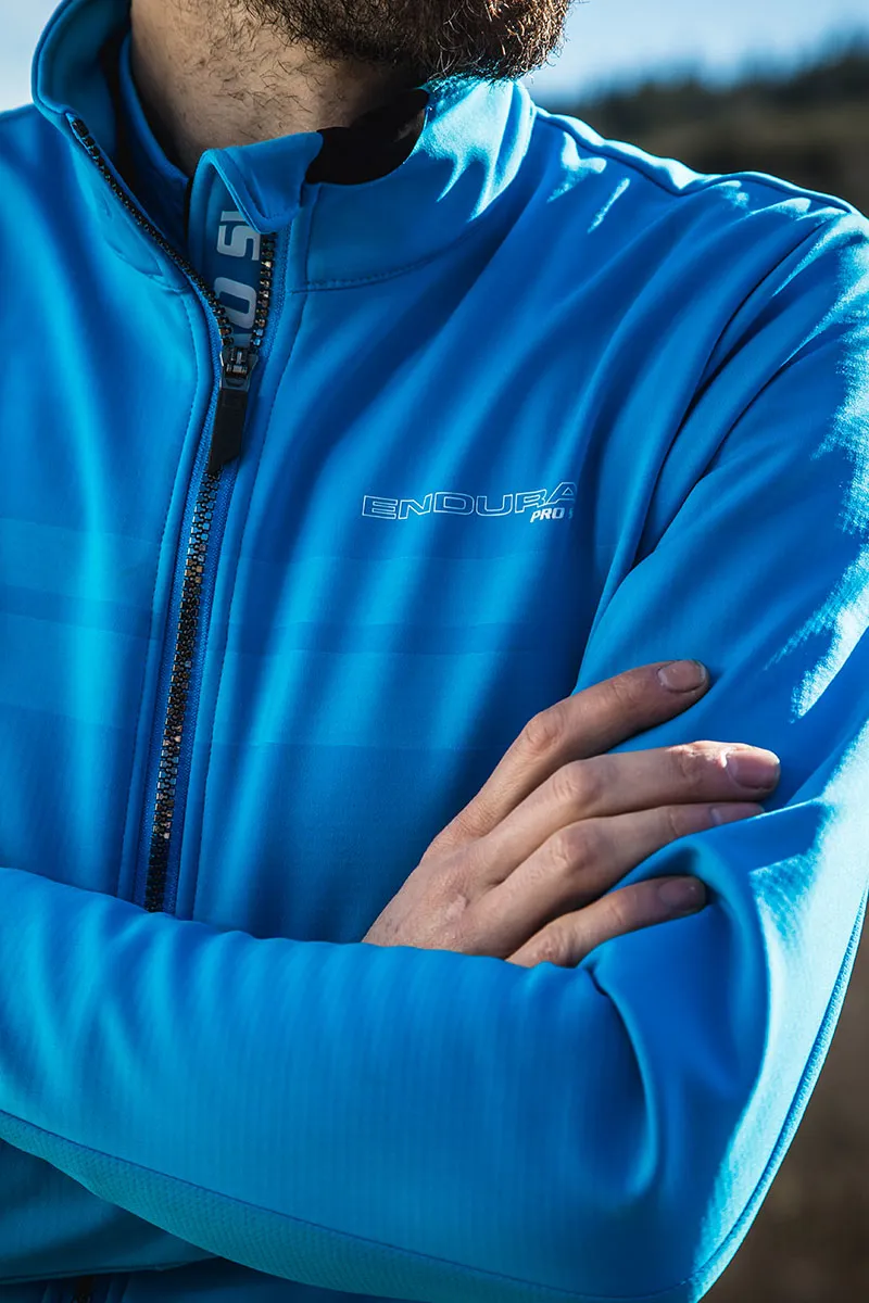 Endura Pro SL Thermal Windproof Jacket - Hi-Viz Blue-7