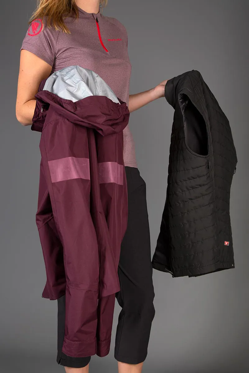 Endura Urban 3 In 1 Womens Jacket - Mulberry-3