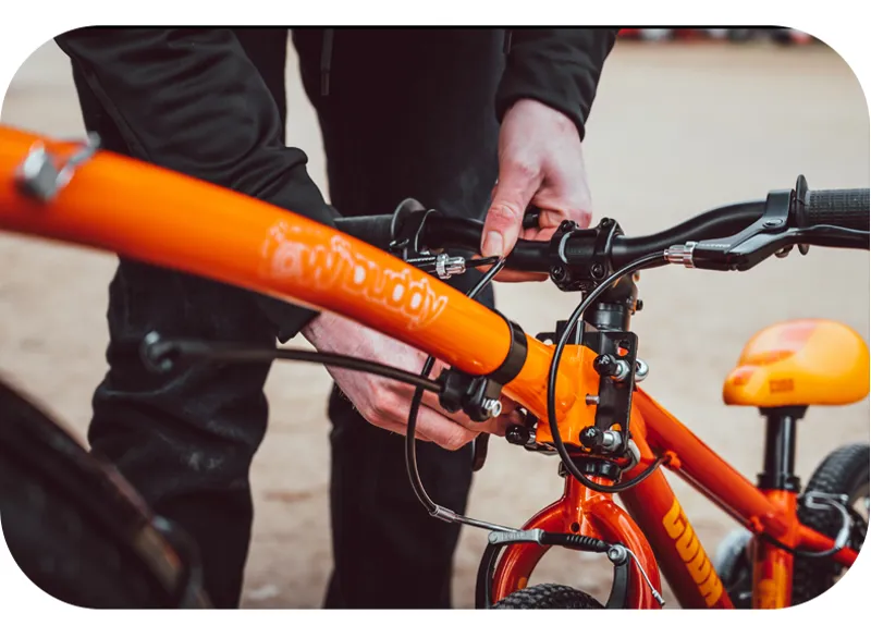 ETC Towbuddy Childs Bike Towbar - 26-29w - Orange-2