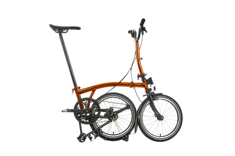 Brompton P Line Explore 2024 Mid 12-Speed Folding Bike - Flame Lacquer