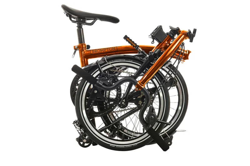 Brompton P Line Explore 2024 Mid 12-Speed Folding Bike - Flame Lacquer