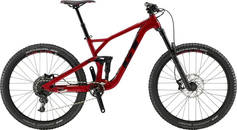 GT Force Comp 27.5 2019 Full Suspension MTB Bike - Red