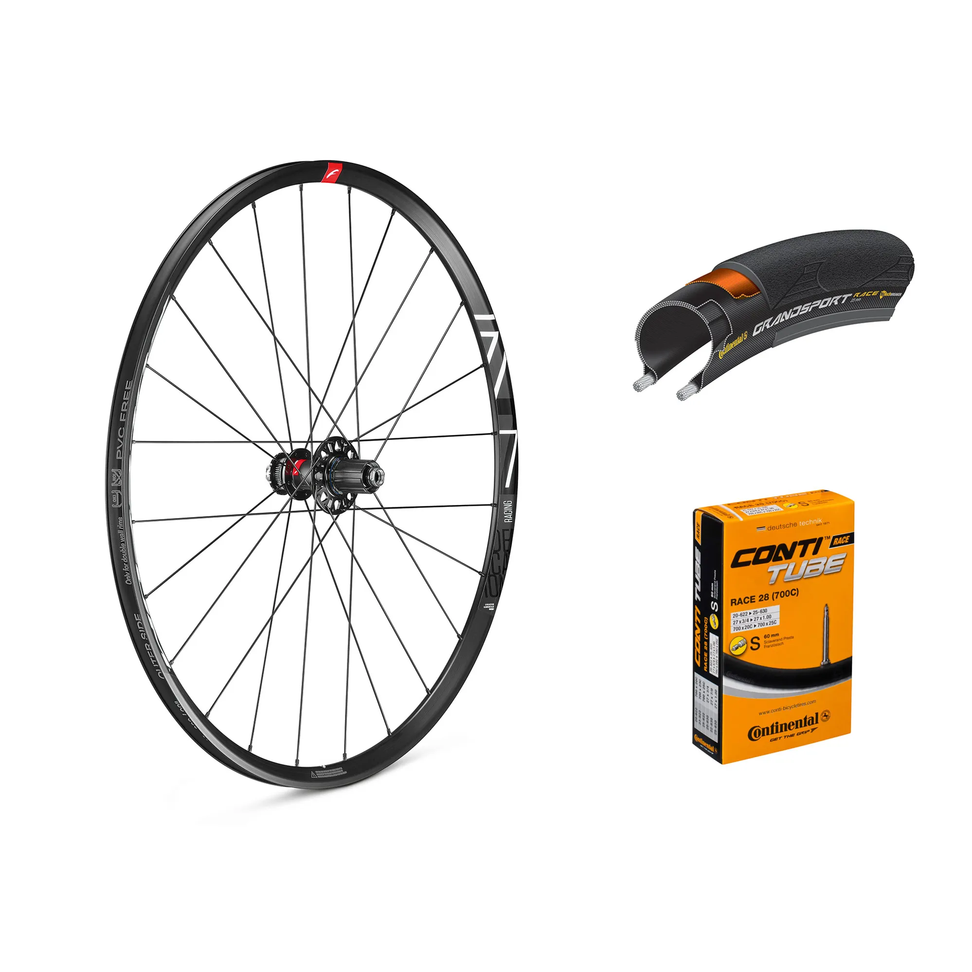Fulcrum R7 DB Tyres and Tubes Clincher Road Wheelset