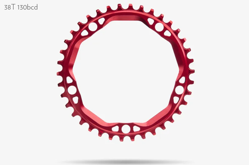 Origin8 Anello Catena Singola 38T 110/130 BCD 5 Bulloni Alluminio Argento – Per Bici Strada E MTB