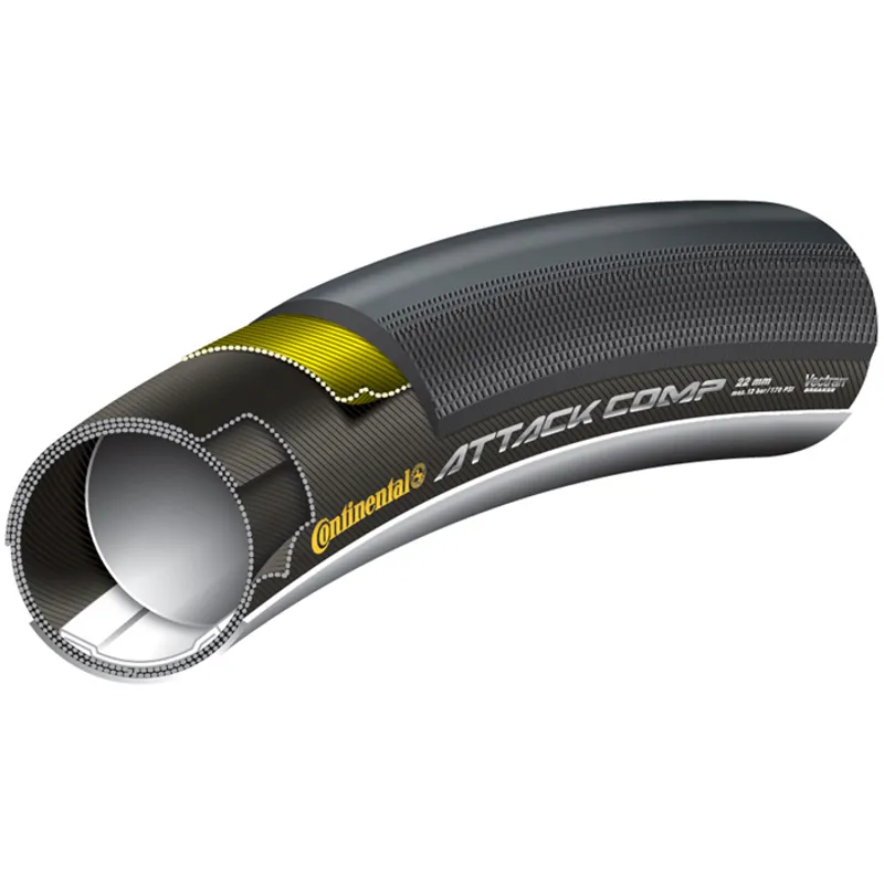 Continental Grand Prix Attack Comp Front Tubular Road Tyre - 700 x 22c