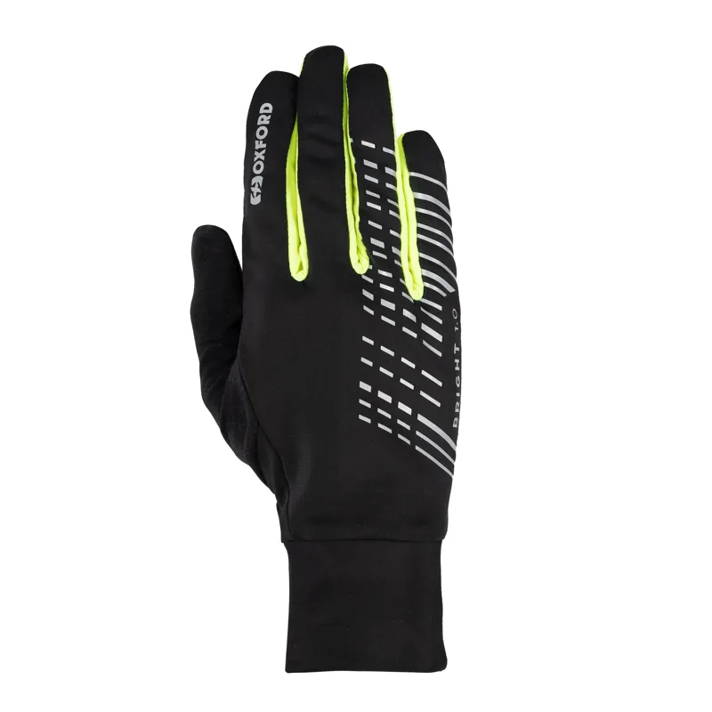 Oxford Bright 1.0 Long Finger Cycling Gloves - Black