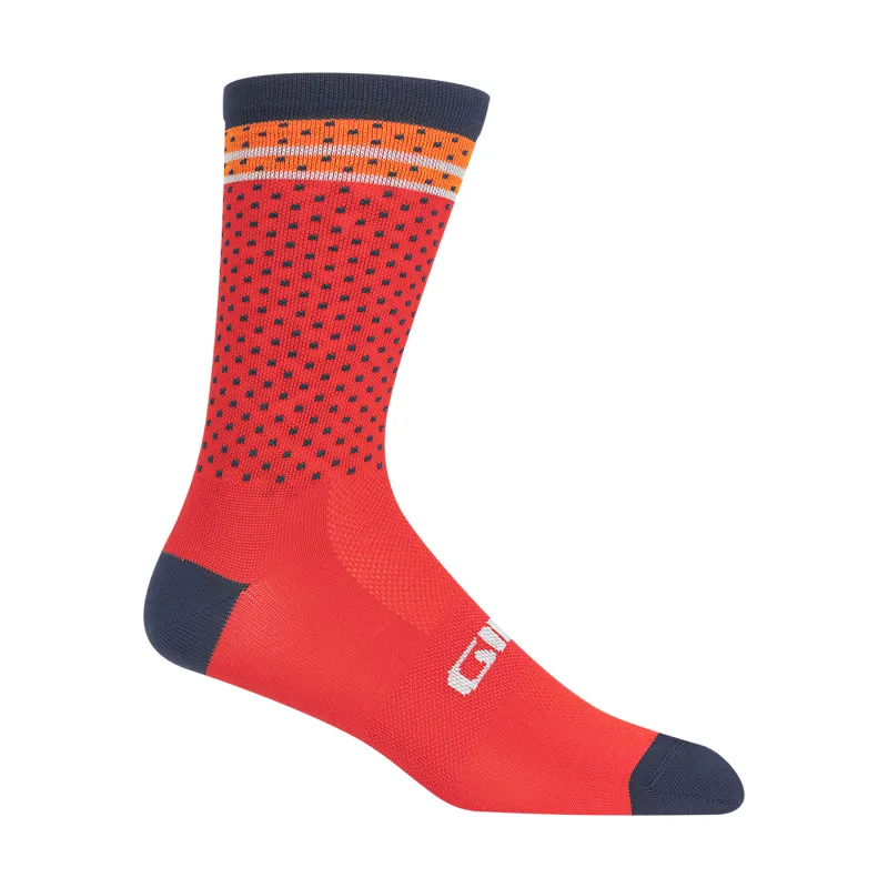 Giro Comp Racer High Rise Cycling Socks - Red Orange Toner