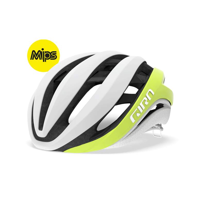 Giro Aether MIPS Road Helmet - Matte Citron/White