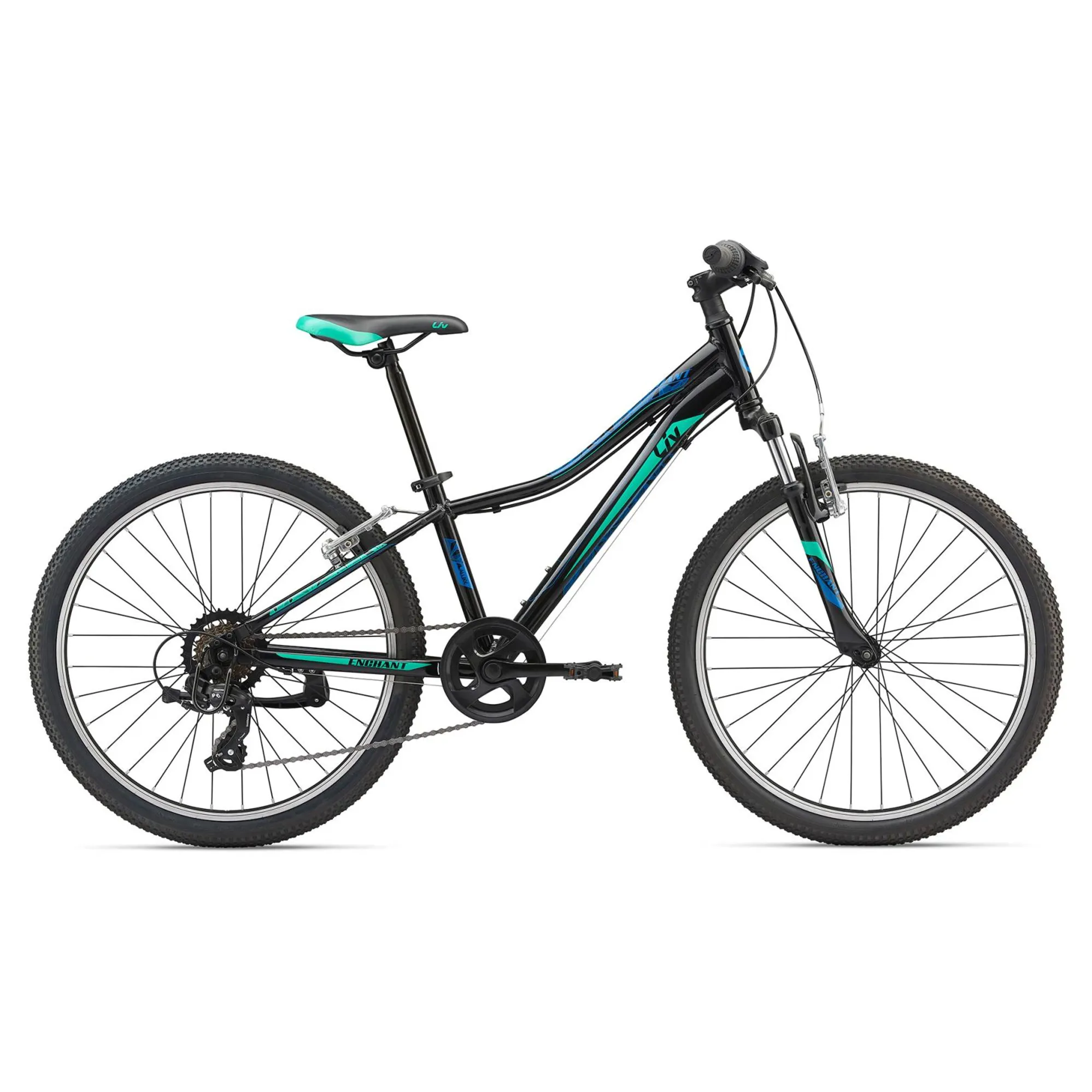 Liv Enchant 24 inch 2019 Girls Kids Bike Black/Green/Blue