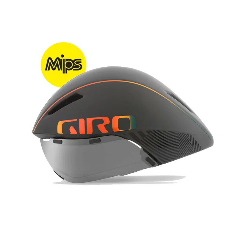 Giro Aerohead MIPS Road Helmet - Matt Grey/Firechrome
