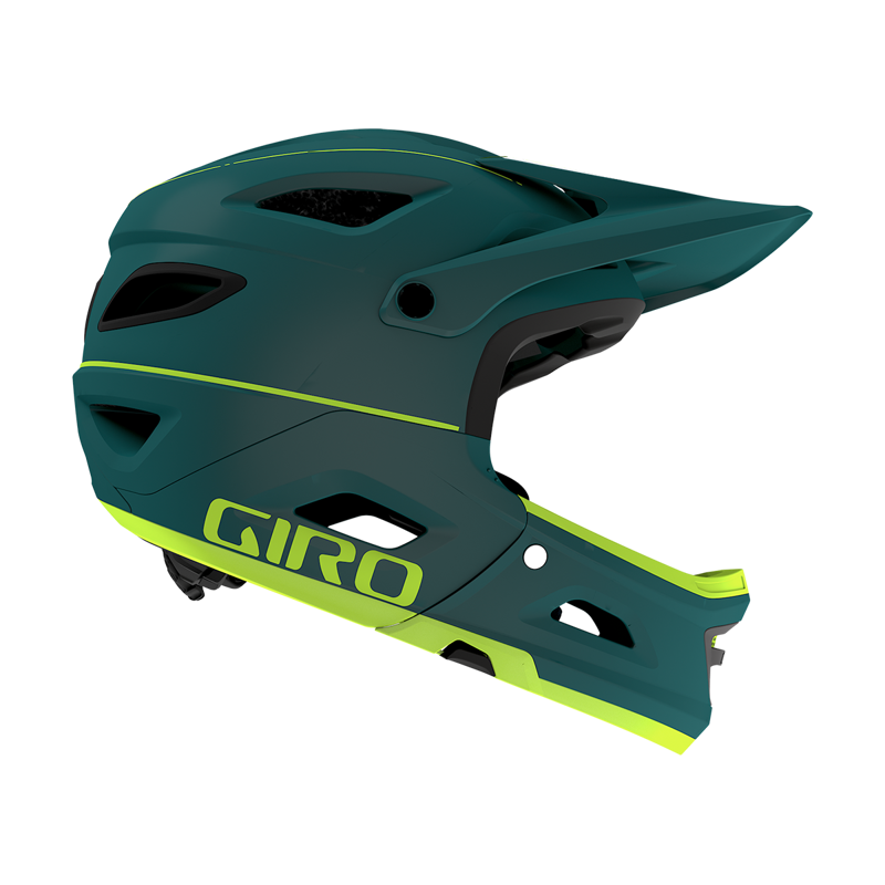 Giro Switchblade MIPS Full Face Helmet - Matte True Spruce/Citron-1