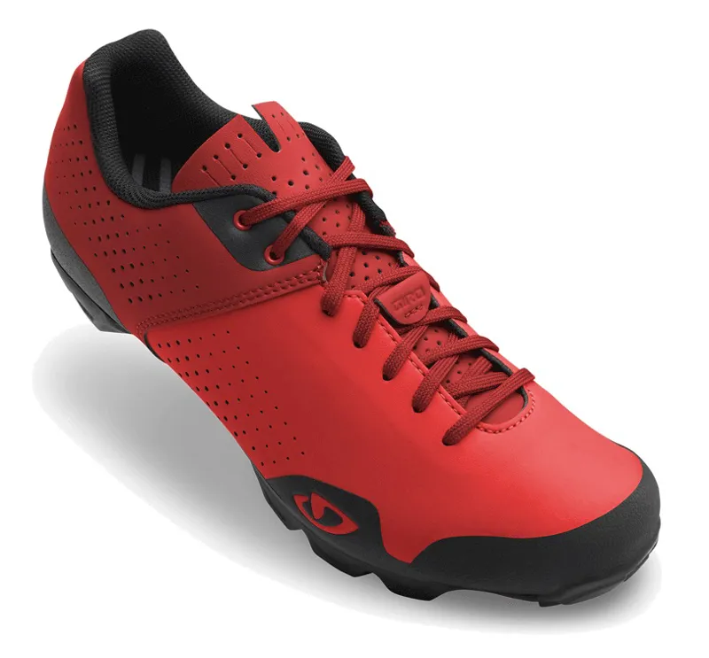 Giro Privateer Lace MTB Cycling Shoes - Bright Red/Dark Red