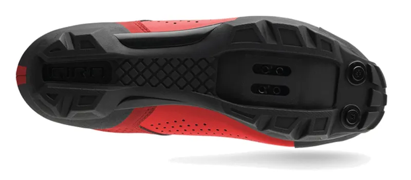 Giro Privateer Lace MTB Cycling Shoes - Bright Red/Dark Red-2