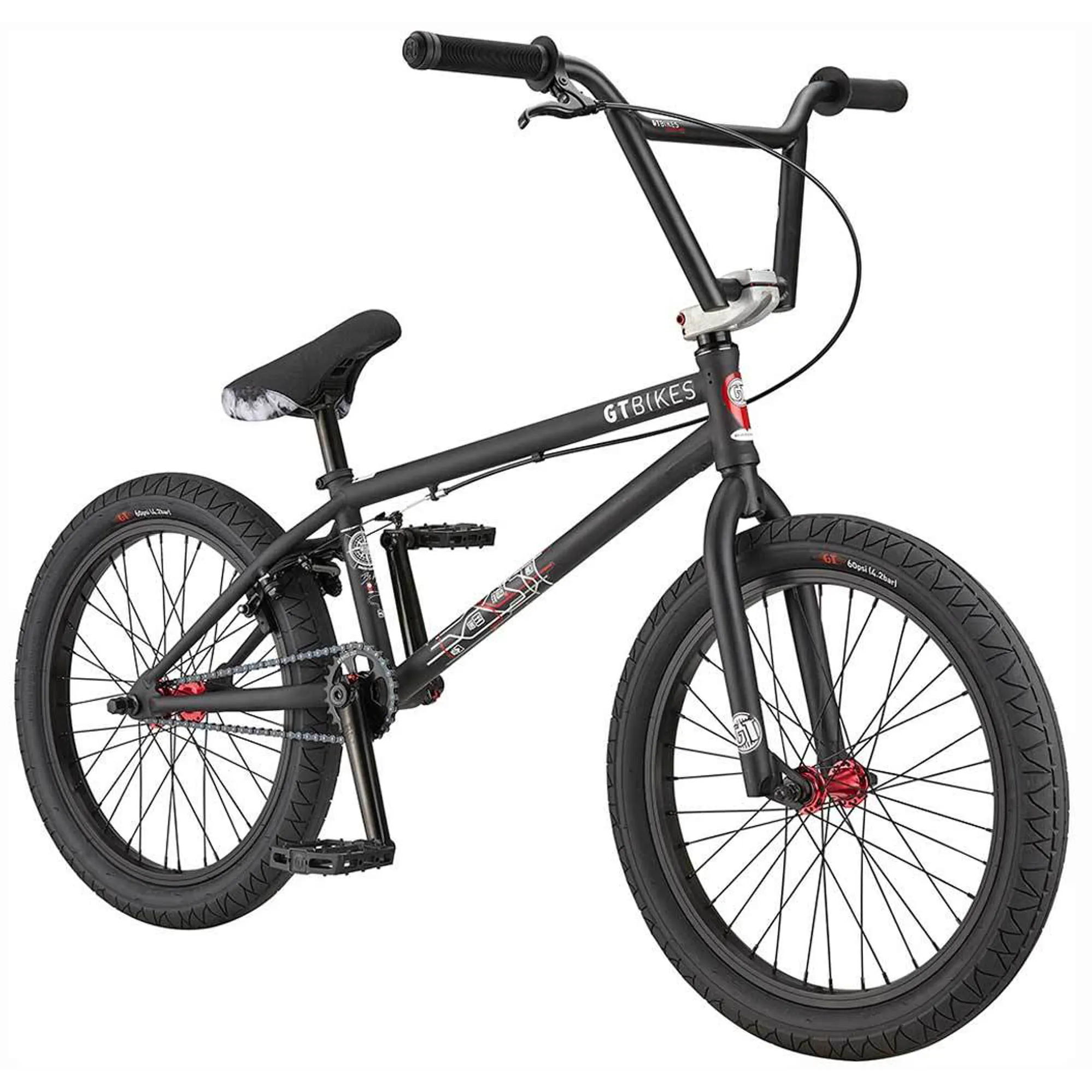 GT BK Team 20 inch 2019 BMX Bike Satin Black/Titanium Flash