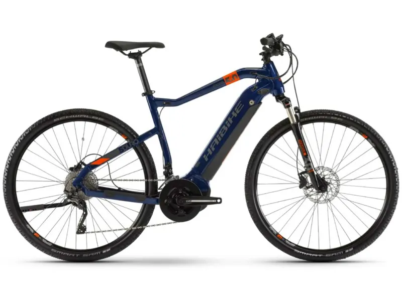Haibike Sduro Cross 5.0 2020 Electric Urban Bike - Blue/Orange