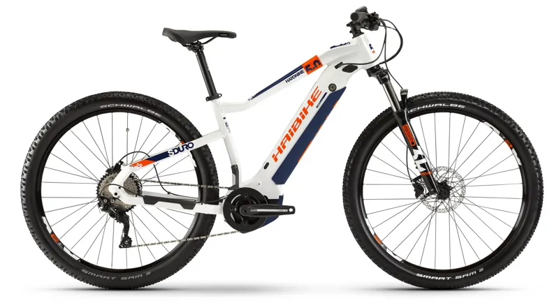 Haibike Sduro Hardnine 5.0 2020 Electric MTB - White/Orange/Blue