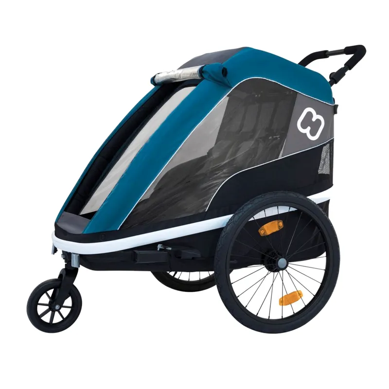 Hamax Avenida Twin Child Trailer - Petrol Blue-1