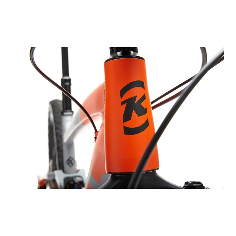 Kona Hei Hei Trail 27.5 2019 Full Suspension MTB Bike - Gray/Orange-5