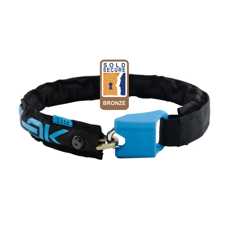 HipLok LITE Wearable Chain Lock -Cyan- 6mm x 75cm- Waist 24-44 inches