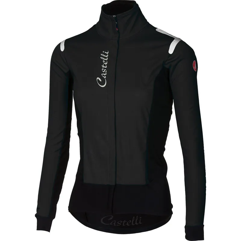 Castelli Alpha Ros Womens Windproof Jacket - Light Black/Black