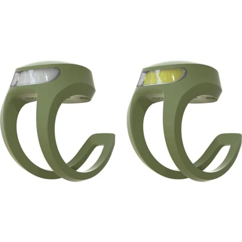 Knog Frog V3 Twinpack USB Light Set - Army Jacket Green