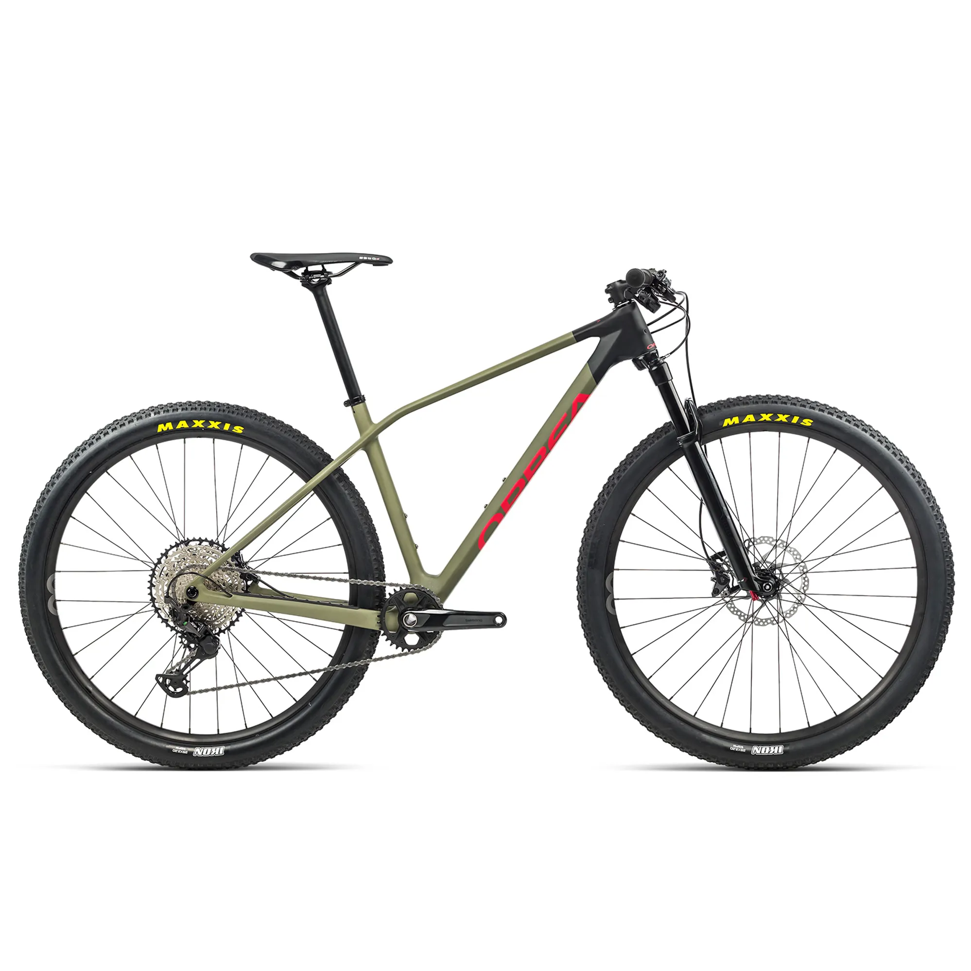 Orbea Alma M30 29er 2021 Hardtail Mountain Bike Savage Green/Red