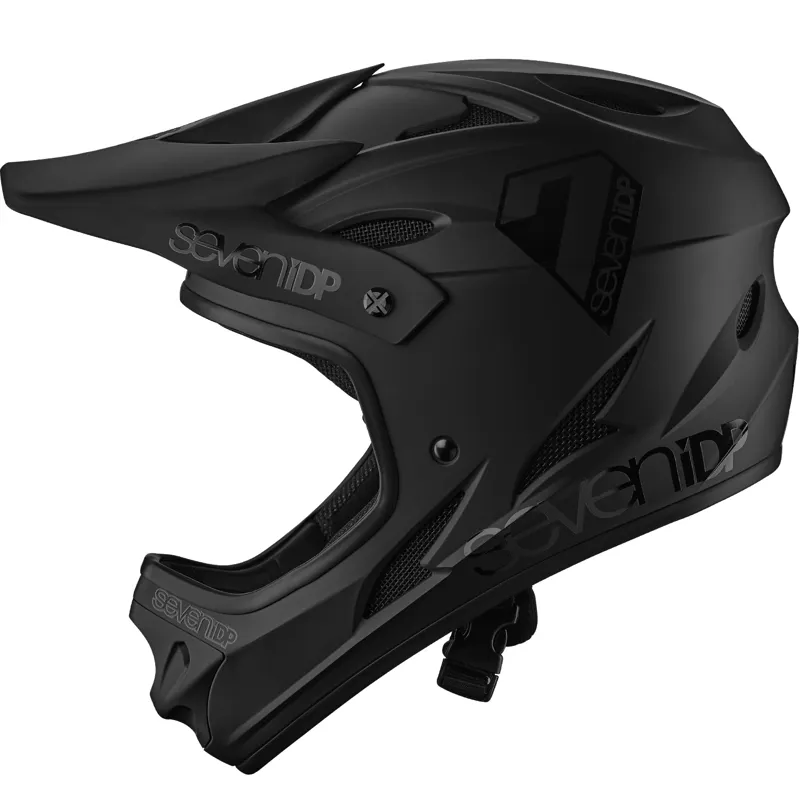 7idp M1 Full Face Mountain Bike Helmet - Matt Black/Gloss Black-4