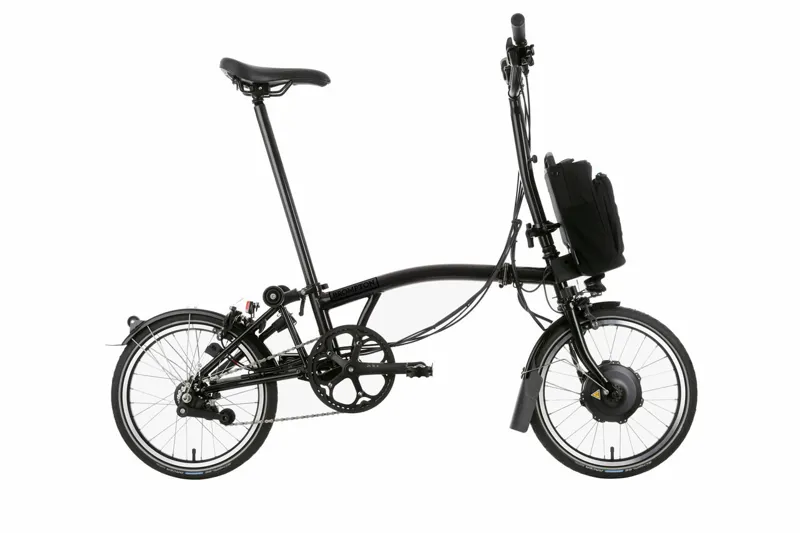 Brompton C Line Explore 2024 Mid 12-Speed Electric Folding Bike - Black