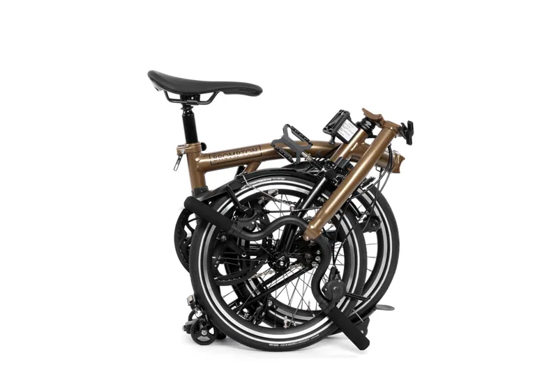 Brompton P Line Explore Mid 12-Speed Folding Bike - Bronze Sky