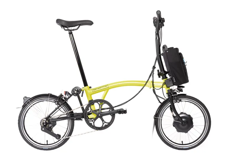 Brompton C Line Explore 2024 Mid 12-Speed Electric Folding Bike - Yuzu Lime