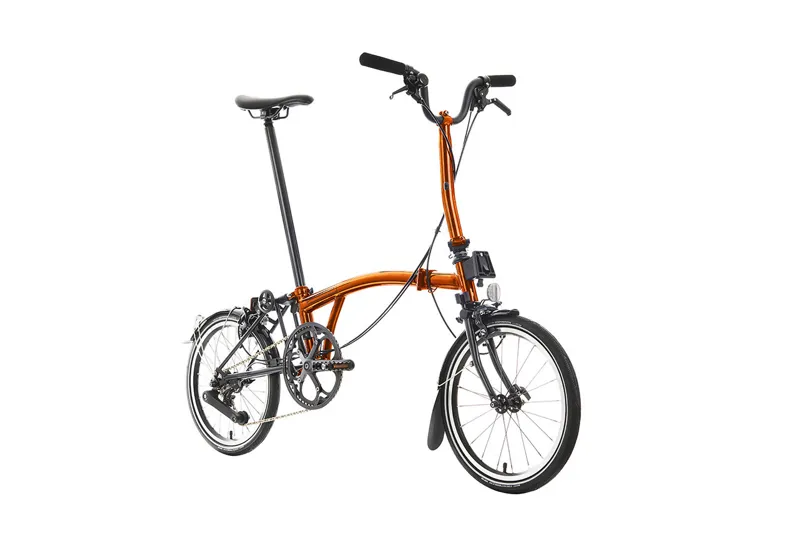 Brompton M4L P Line Urban 2024 Folding Bike - Flame Lacquer 54T-1